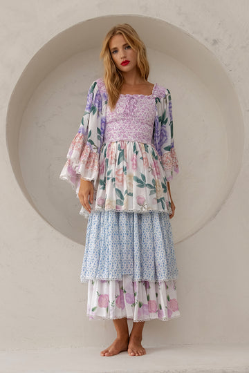 Cascading Maxi Dress - Flowercentric – fillyboo